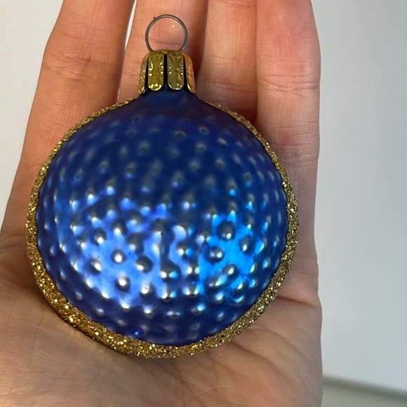 Vintage Cherub Glass Christmas Ornaments Set of 6 Blue And Red 2” - Picture 10 of 14